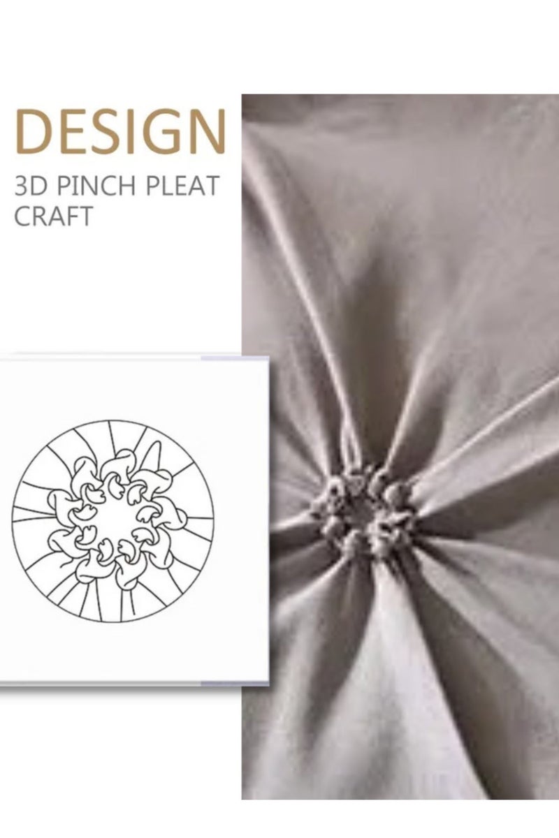 لونا هوم التطريز الملك حجم 6 قطع: (1 غطاء لحاف - 220 * 240 سم.؛ 1 ورقة مجهزة - 200 * 200 سم + 30 سم.؛ أربعة زاوية مطاطا ورقة السرير.؛ 4 حالات وسادة - 50 * 75 سم.). دون ملء، قرصة طية عادي اللون الرمادي، مجموعة الفراش. - Image 5